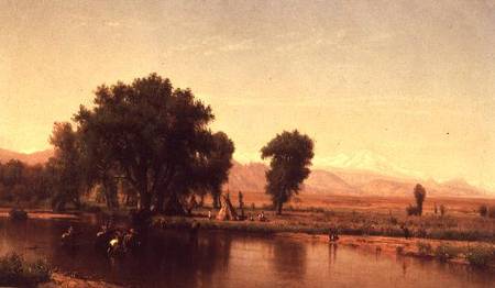 Crossing the Ford, Platte River, Colorado von Thomas Worthington Whittredge
