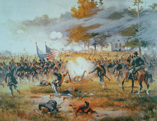 The Battle of Antietam, 1862 (colour litho) von Thure de Thulstrup