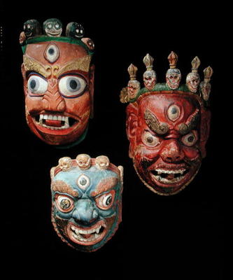 Masks (wood) von Tibetan Art