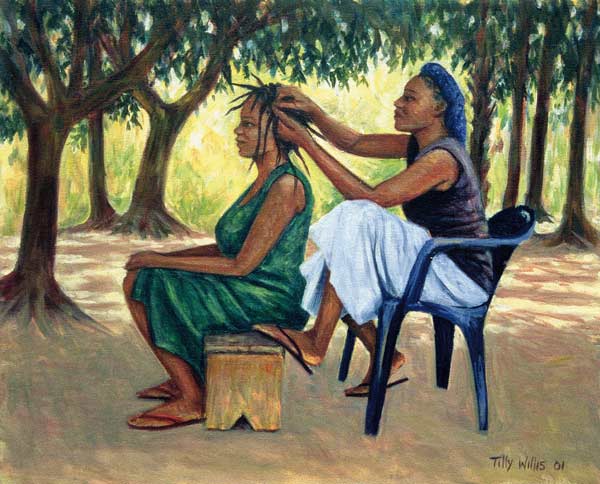 The Hairdresser, 2001 (oil on canvas)  von Tilly  Willis