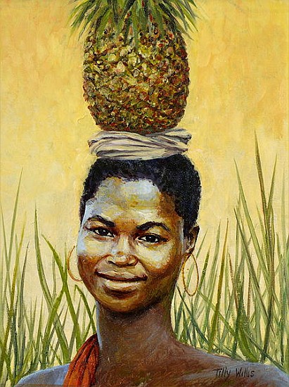 Pineapple Girl, 2004 (oil on canvas)  von Tilly  Willis