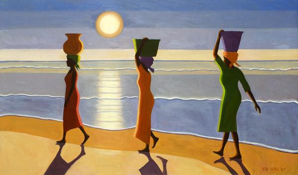 By the Beach, 2007 (oil on canvas) 