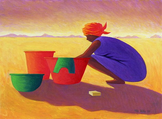 Washer Woman, 1999 (oil on canvas)  von Tilly  Willis