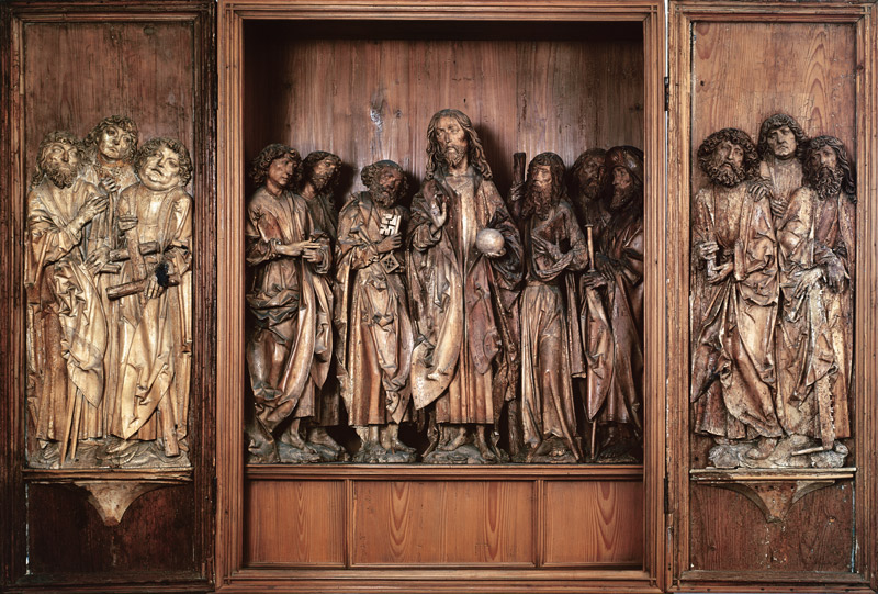 Windsheim Triptych depicting Christ with the twelve apostles von Tilman Riemenschneider