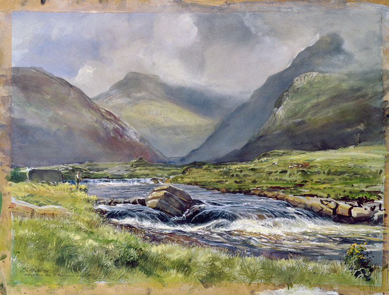 Bundorragha River, Kings and Rock Pools, Co. Mayo, Ireland, 1997 (w/c on paper)  von Tim  Scott Bolton