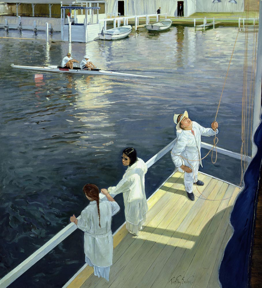 Between Races, Henley (oil on canvas)  von Timothy  Easton