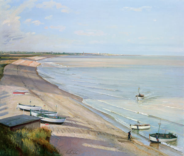 Bringing the Catch Ashore (oil on canvas)  von Timothy  Easton