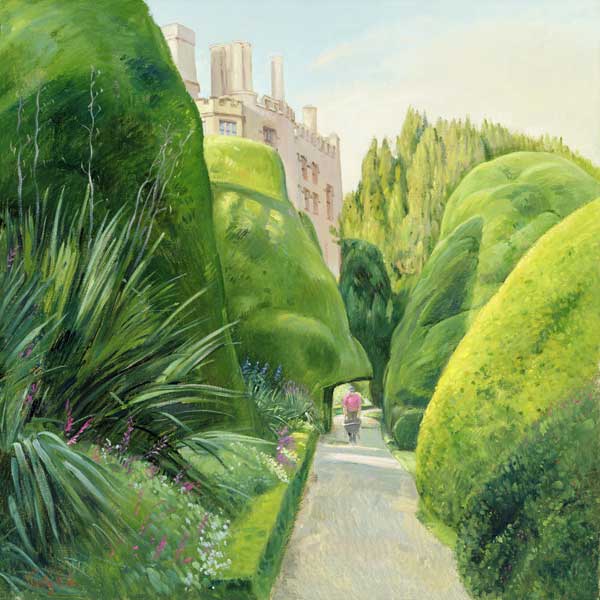 The Topiary Path, Powis Castle (oil on canvas)  von Timothy  Easton