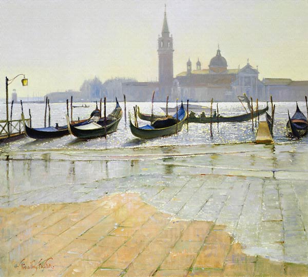 Venice at Dawn (oil on canvas)  von Timothy  Easton