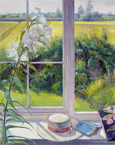 Window Seat and Lily, 1991  von Timothy  Easton