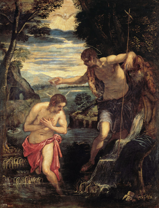 Taufe Christi von Tintoretto (eigentl. Jacopo Robusti)
