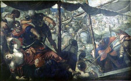 Battle between Turks and Christians von Tintoretto (eigentl. Jacopo Robusti)