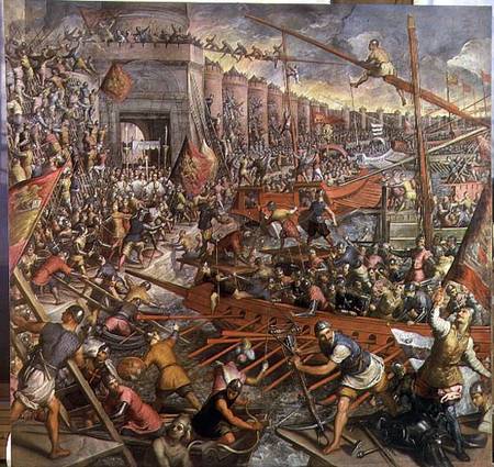 The Capture of Constantinople in 1204 von Tintoretto (eigentl. Jacopo Robusti)
