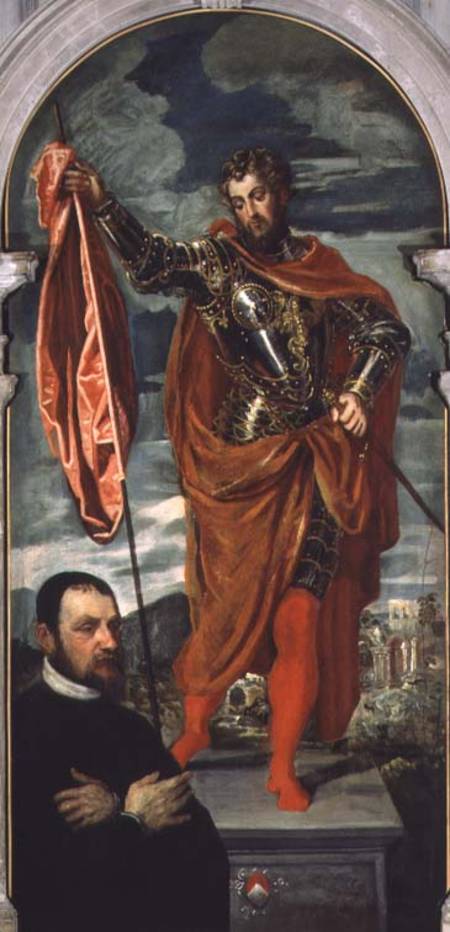 St. Demetrius and a Donor from the Ghisi Family von Tintoretto (eigentl. Jacopo Robusti)