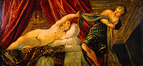 Joseph und das Weib des Potiphar von Tintoretto (eigentl. Jacopo Robusti)