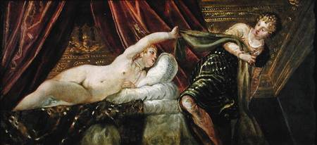Joseph and the Wife of Potiphar von Tintoretto (eigentl. Jacopo Robusti)