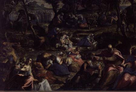 The Miraculous Fall of Manna von Tintoretto (eigentl. Jacopo Robusti)