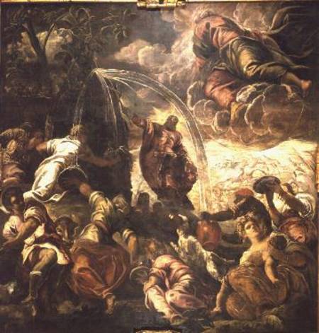 Moses Striking Water from the Rock von Tintoretto (eigentl. Jacopo Robusti)