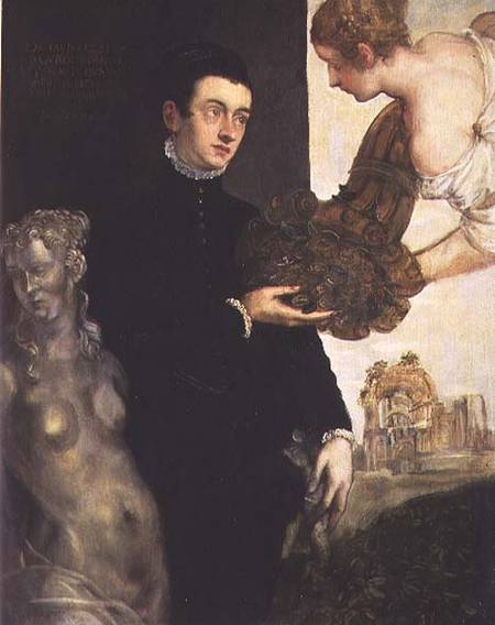 Ottavio Strada (1549/50-1612), designer of jewellery, miniaturist and archaeologist von Tintoretto (eigentl. Jacopo Robusti)