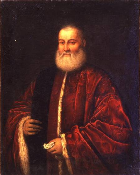 Portrait of an Old Man in Red Robes von Tintoretto (eigentl. Jacopo Robusti)