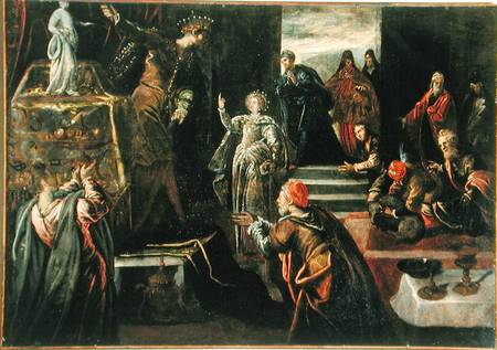 Saint Catherine of Alexandria refusing to worship the Idols von Tintoretto (eigentl. Jacopo Robusti)