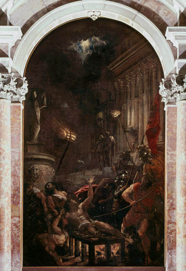 The Martyrdom of St. Lawrence von Tizian (Tiziano Vercellio/ Titian)