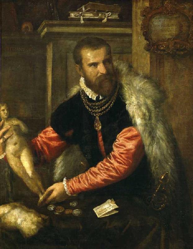 Jacopo de Strada, italienischer Kunstsammler von Tizian (Tiziano Vercellio/ Titian)
