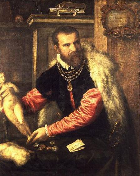 Jacopo Strada (1515-88) art expert and buyer of objet d'art, working for Ferdinand I, Maximilian II von Tizian (Tiziano Vercellio/ Titian)