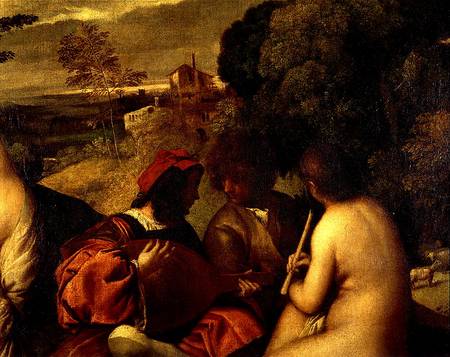 Le Concert Champetre (Open-Air Concert) von Tizian (Tiziano Vercellio/ Titian)