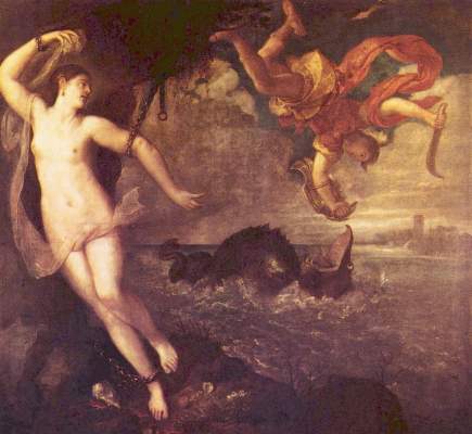 Perseus und Andromeda von Tizian (Tiziano Vercellio/ Titian)