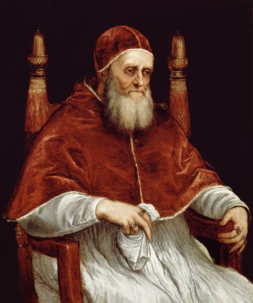 Pope Julius II (1443-1513) after a painting by Raphael von Tizian (Tiziano Vercellio/ Titian)