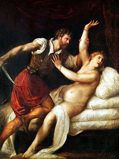 The Rape of Lucretia von Tizian (Tiziano Vercellio/ Titian)