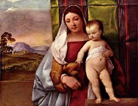 Maria mit Kind (sogen. Zigeuner-Madonna) 1. Hälfte