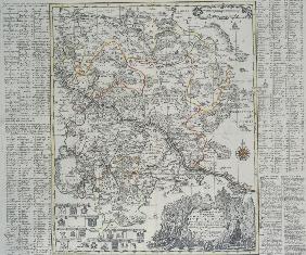 Landkarte Amt Dresden um 1750