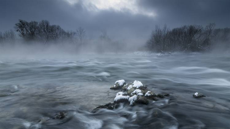 Frosty morning at the river von Tom Meier