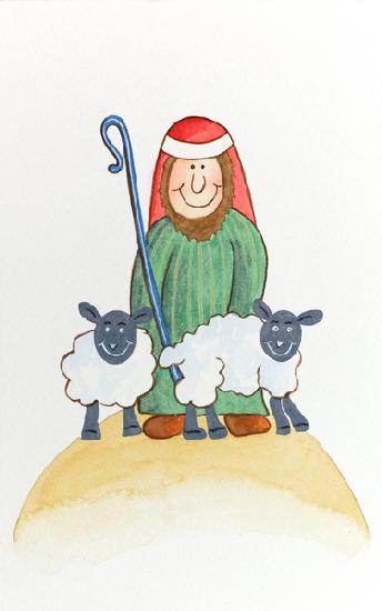 Shepherd with Two Sheep 2020