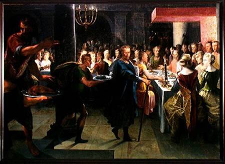 Dice Offering a Banquet to Francus, in the Presence of Hyante and Climene von Toussaint Dubreuil