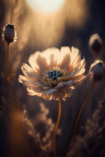 Blume in der Morgensonne