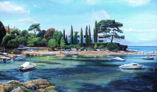 Villa and Boats, South of France von Trevor  Neal