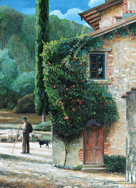 Shepherd, Peralta, Tuscany von Trevor  Neal