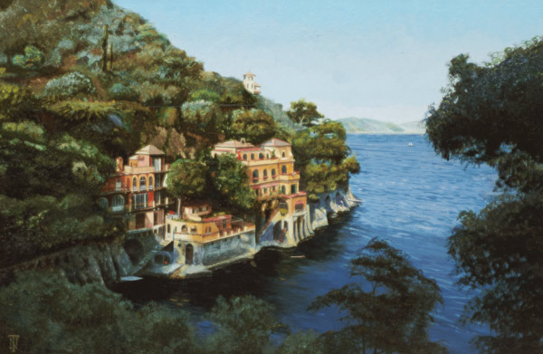 Villa, Portofino, From Hotel Picolo, Liguria von Trevor  Neal