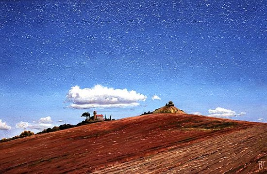 Big Sky, Hill Top, Todi, Umbria, 1998 (oil on canvas)  von Trevor  Neal