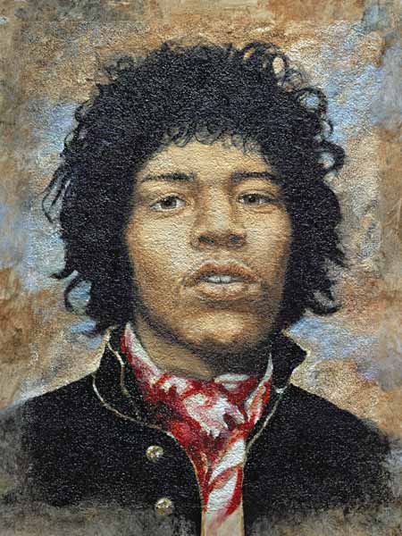 Hendrix (1942-70) (oil on polytex board)  von Trevor  Neal