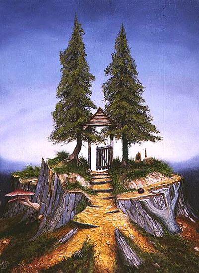 Treescape, 1992 (oil on canvas)  von Trevor  Neal