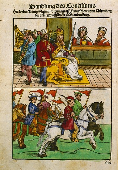 Sigismund at the Council of Constance, from ''Chronik des Konzils von Konstanz'' (pen and ink on pap von Ulrich von Richental