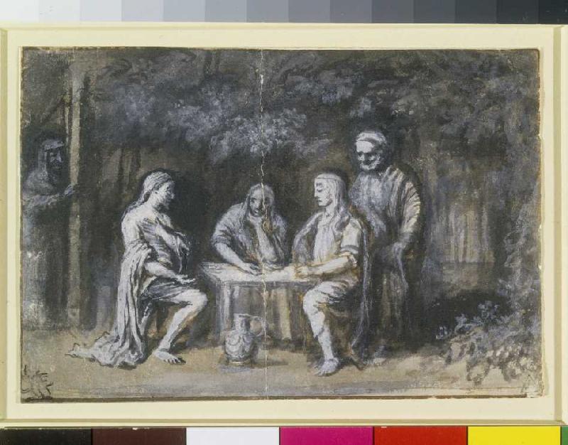 Abraham und die drei Engel. von (um 1900) Anonym