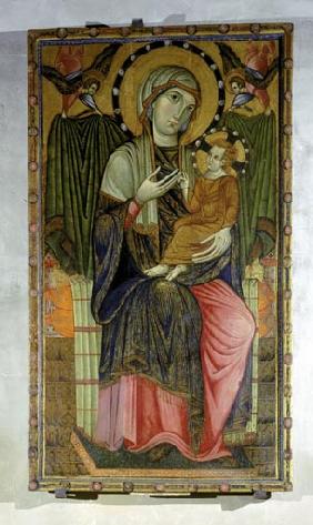 Thronende Maria mit Kind und zwei Engel 1265