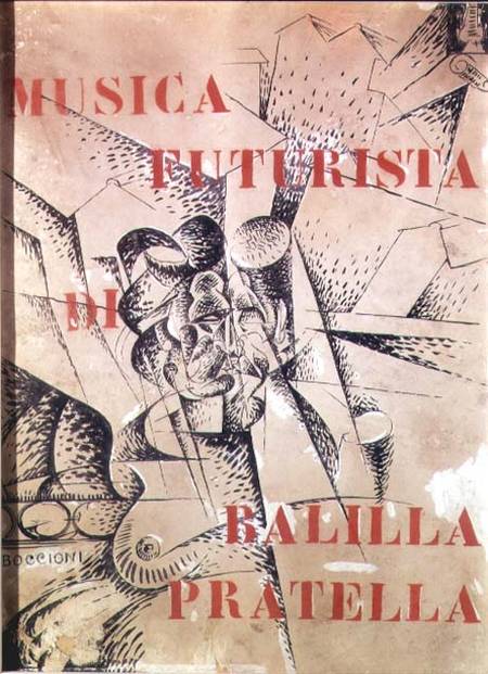 Design for the cover of 'Musica Futurista' by Francesco Balilla Pratella (1880-1955) von Umberto Boccioni