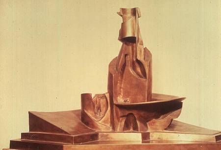 Development of a bottle in space von Umberto Boccioni