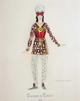 Kostüm für den Prinzen von Persien aus Turandot von Giacomo Puccini, Entwurf von Umberto Brunellesch